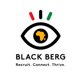 Black BERG logo - Recruit. Connect. Thrive.