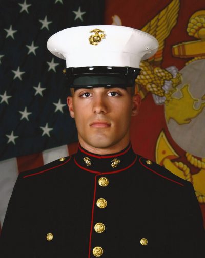 David's headshot in his Marine Corps attire 